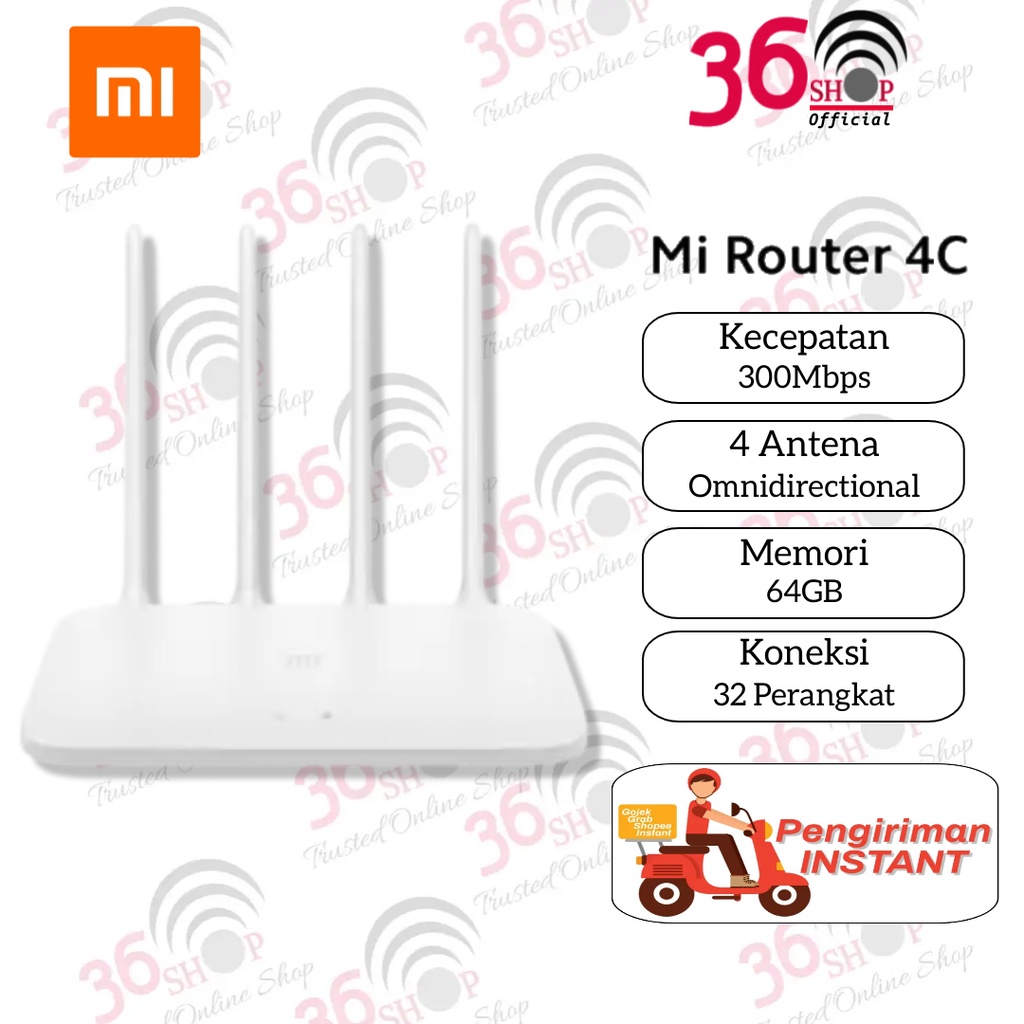 Xiaomi Mi Router 4C 300Mbps 4 เสาอากาศ