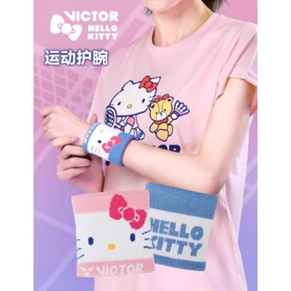 🛒(พร้อมส่ง)ผ้ารัดข้อมือ VICTOR 🎀 HELLO KITTY (1 แพ็คมี 2 ชิ้น) สินค้ารับประกันของแท้ 💯%