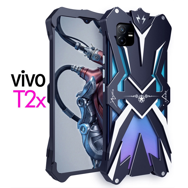 ZIMON สําหรับ vivo T2x T1x โลหะโทรศัพท์มือถือเกราะป้องกัน vivo อลูมิเนียมกันกระแทก Hard ฝาหลัง VIVO 