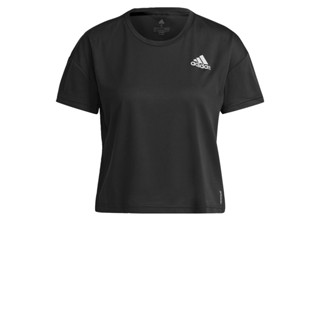 adidas วิ่ง เสื้อยืด Fast Primeblue ผู้หญิง สีดำ GN4406