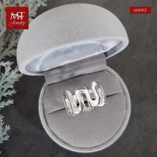 MT แหวนเงินแท้ ลายหยัก ไซส์: 59 Solid 925 Sterling Silver Ring (sr693) MT Jewelry มณีธารา