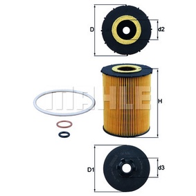 กรองเครื่อง BMW SERIES 5 E60 E61 SERIES 6 E63 E64 SERIES 7 E65 E66 E67 X5 E70 N54 N62 N73 MAHLE