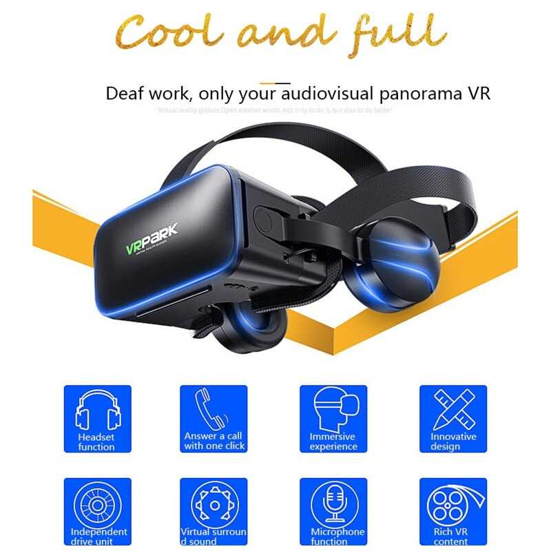 VRPARK Box Virtual Reality Glasses พร้อมหูฟัง - J20 - สีดํา