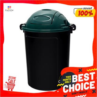 DUSTBIN ถังขยะกลมฝาสวิง ME LIVING DUST 62 ลิตร สีดำฝาเขียวDUSTBIN ME LIVING 62L BLACK/GREEN