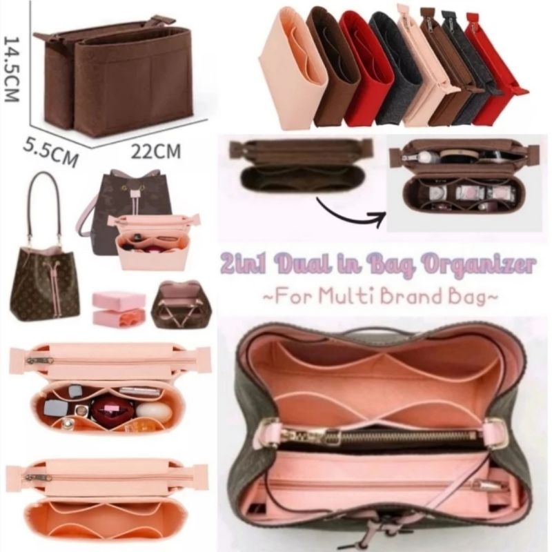 D6 2in1 Luxury Dual in Bag สําหรับ N3ONOE/ Tote Bag / Drawstring Bag in Bag