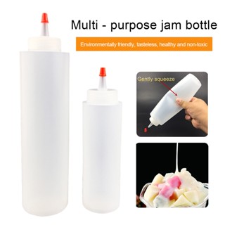 【AG】8/16oz Clear Squeezes Condiment Bottles Sauces Ketchup Syrup Storage Container