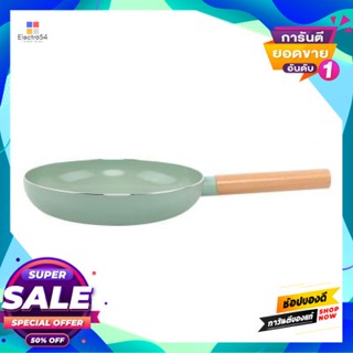 Frying กระทะด้ามทรงตื้นเคลือบเซรามิก 24 ซม.Kassa Home รุ่น Ed-0106 ขนาด 24 X 41.5 X 7.2 ซม. สีฟ้าceramic Frying Pan 24 C