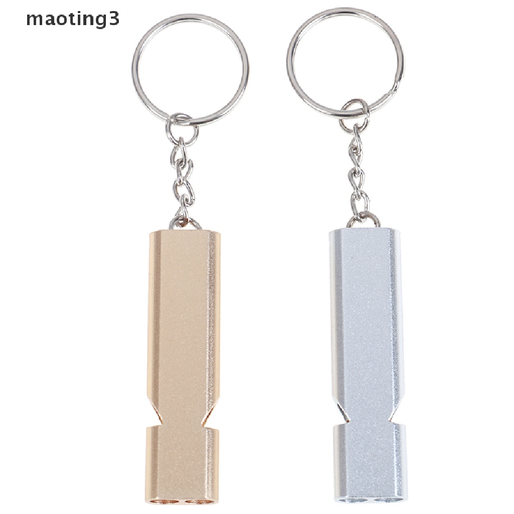 [maoting] นกหวีดฉุกเฉิน อะลูมิเนียมอัลลอย พร้อมพวงกุญแจ สําหรับตั้งแคมป์ เดินป่า [MT]