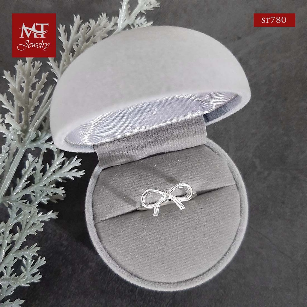 MT แหวนเงินแท้ รูปโบว์ ไซส์ 49 51 54 57 Sterling Silver Ring (sr780) MT Jewelry มณีธารา