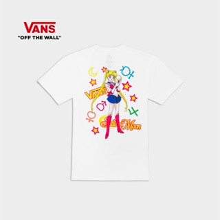 Vans เสื้อยืด แขนสั้น พิมพ์ลายโลโก้เซเลอร์มูน สําหรับผู้ชายและผู้หญิง