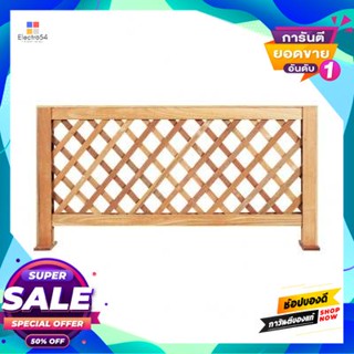 Fence รั้วขาตั้งระแนงไม้แท้ รุ่น V7 ขนาด 92 x 5 x 46 ซม. สีธรรมชาติ Fence Stand Real Wood FONTE Model V7 Size 92 x 5 x 4