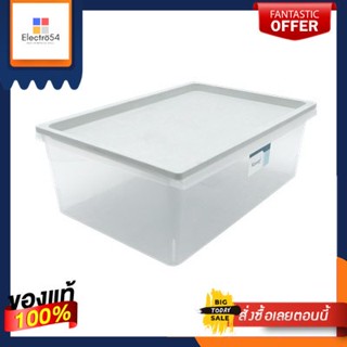 กล่องอเนกประสงค์พร้อมฝาปิด KASSA HOME รุ่น JCJ-5122B ขนาด 10.5 ลิตร สีขาว - เทาMultipurpose Box with Lid  JCJ-5122B Size