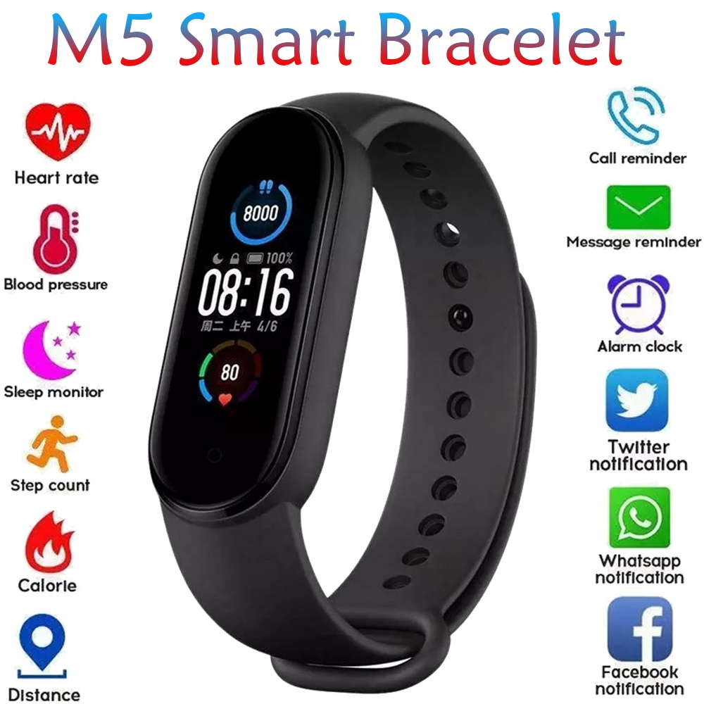 M5 Smart Bracelet Watch Highend Version Color Screen Charging