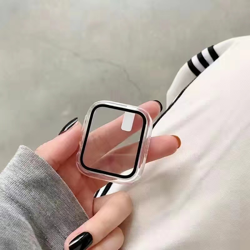 2 in 1 เคส สำหรับ iwatch 7/8/6/5/4/3/2/1/SEเคส Watch สายนาฬิกา PC+Glass Iwatch series10/11 case - รูปที่ 5