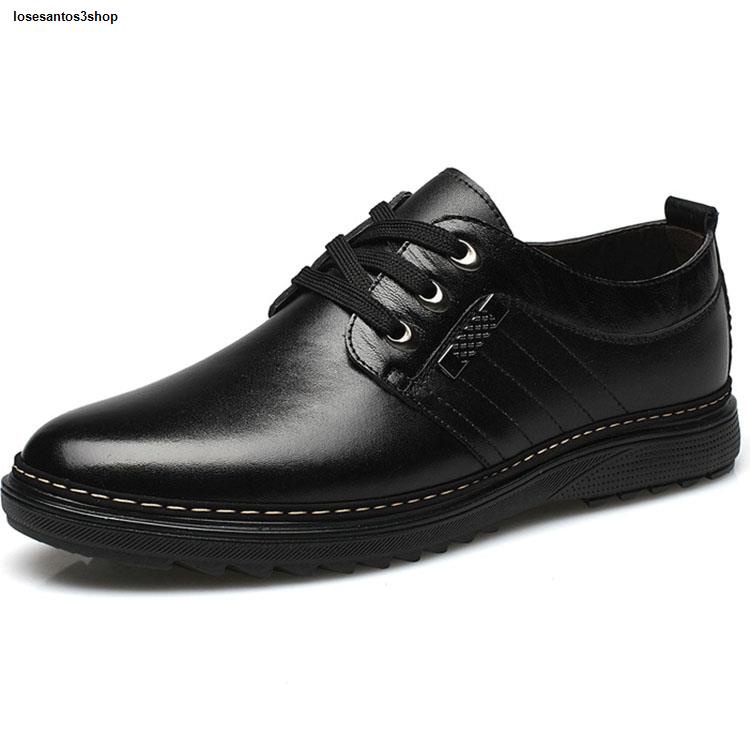 จัดส่งจากประเทศไทย✕รองเท้าคัทชูชายเย็บพื้น Autumn New Casual Sports Shoes Single Leather Men's Formal