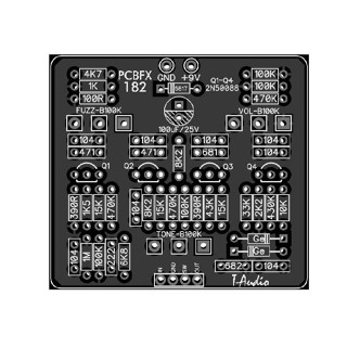 T-audio ที่เหยียบเท้า PCBFX-182 เสียง Fuzz War II DIY