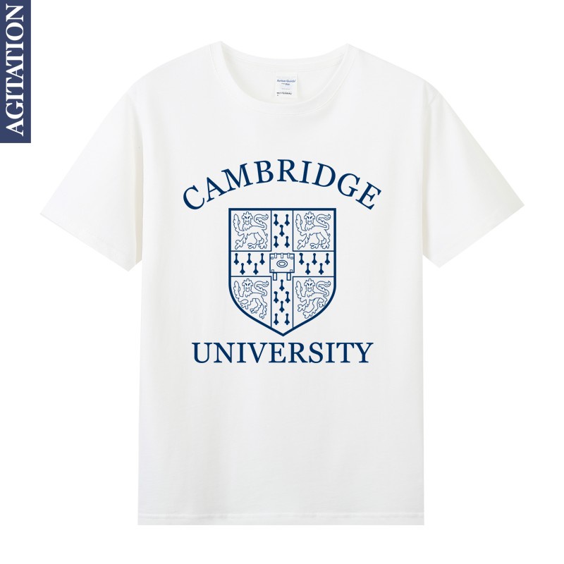 Cambridge cambridge University School Uniform เสื้อยืดชายแขนสั้น Student Class Uniform วัยรุ่น