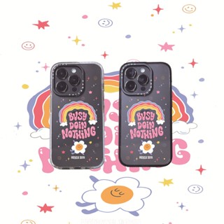 Casetify X เคสโทรศัพท์มือถืออะคริลิค TPU ใส แบบแข็ง ลายโลโก้แกะสลัก สีดํา สีขาว สําหรับ Apple IPhone 11 12 13 14 Pro Max