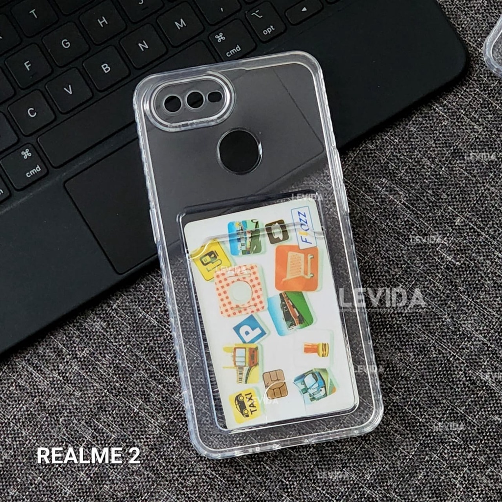 Realme C2 Realme C21Y Realme C25Y Clear Wallet Card Case Bening / Card Case Clear Card Slot Realme C