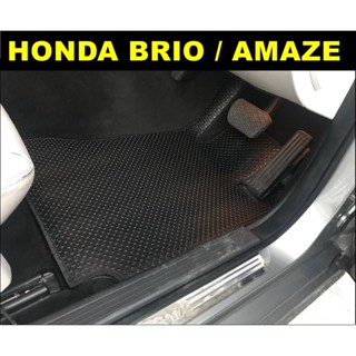 พรมปูพื้นรถยนต์ HONDA BRIO , AMAZE พรมกระดุมเม็ดเล็กpvc เข้ารูป ตรงรุ่นรถ ทุกรุ่น