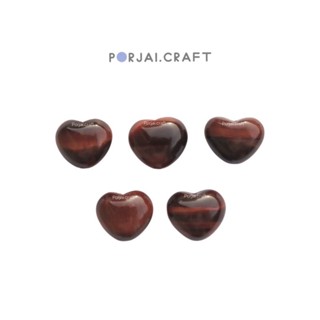 Red tiger eye heart bead ลูกปัดหัวใจเรดไทเกอร์อาย