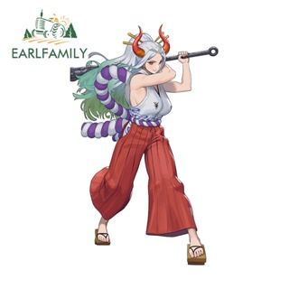 Earlfamily สติกเกอร์ไวนิล ลายกราฟฟิติ One Piece กันน้ํา สําหรับติดตกแต่งรถยนต์ รถจักรยานยนต์ 13 ซม. X8.0 ซม.