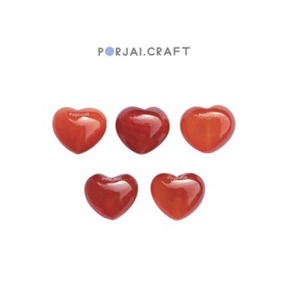 Carnelian heart beads ลูกปัดหัวใจคาร์เนเลียน 15mm