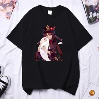 Sexy Girl man 100% Cotton short sleeve T-Shirt Anime Genshin Impact Print Men Fashion Cotton Kids Boy Girl Hip Hop _03