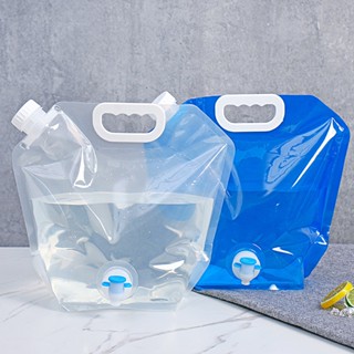 【AG】5L/10L Folding Water Bag Leak-proof Large Capacity Plastic Easy Filling Collapsible Water Carrier