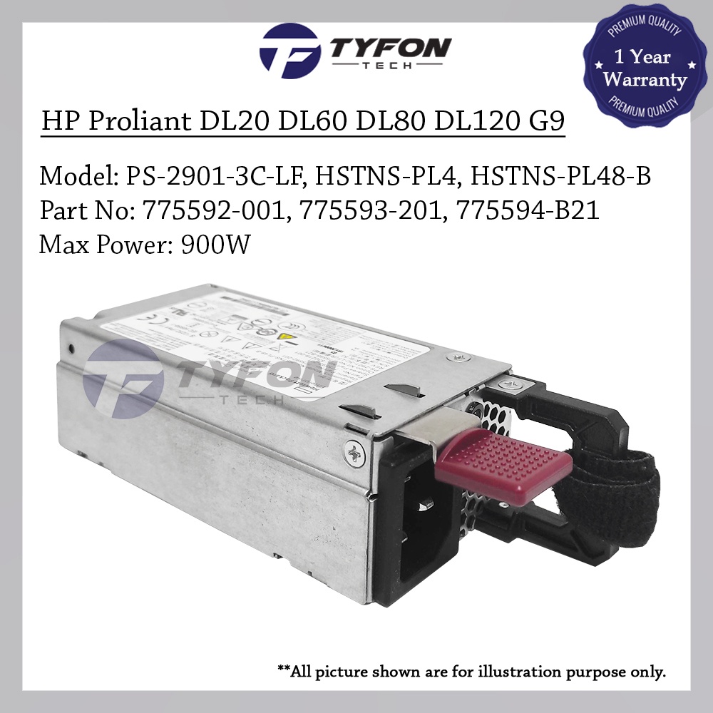 HP Proliant DL20 DL60 DL80 DL120 DL160 DL180 ML150 G9 แหล่งจ่ายไฟ PSU 900W PS-2901-3C-LF HSTNS-PL4-B