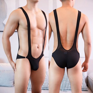 【HODRD】Underwear Backless Bodysuit Bulge Pouch Clubwear G-String Jockstrap Jumpsuits【Fashion】