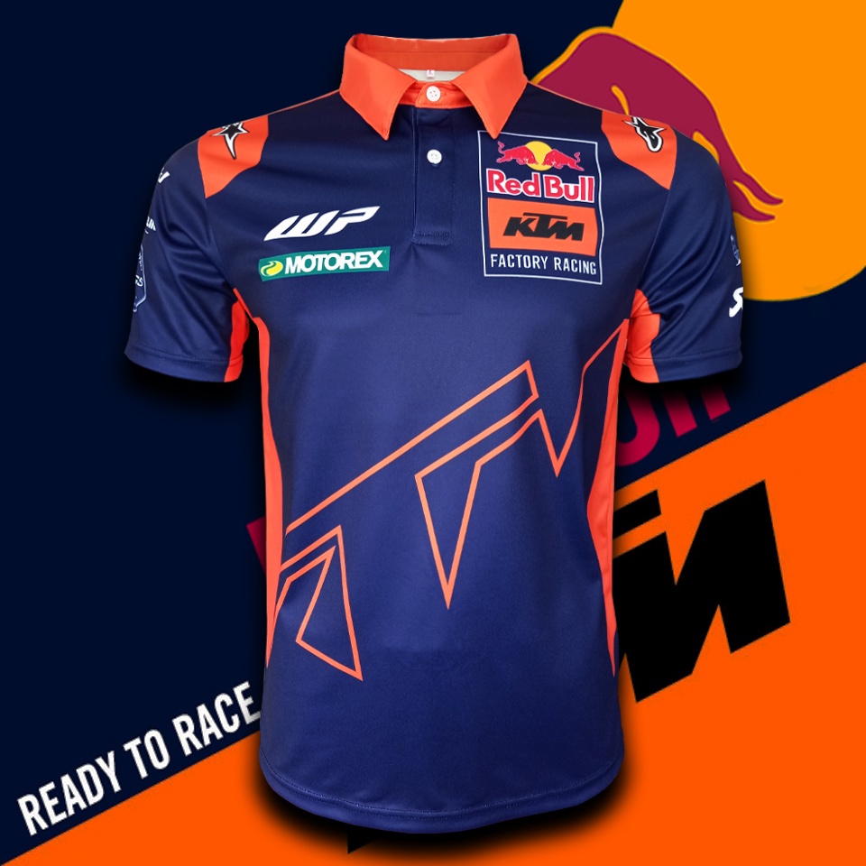 Polo MotoGP Team KTM Factory เสื้อโปโล พิมพ์ลาย Moto Gp Flashie MG0081 เต็มตัว ไซซ์ XS-3XL