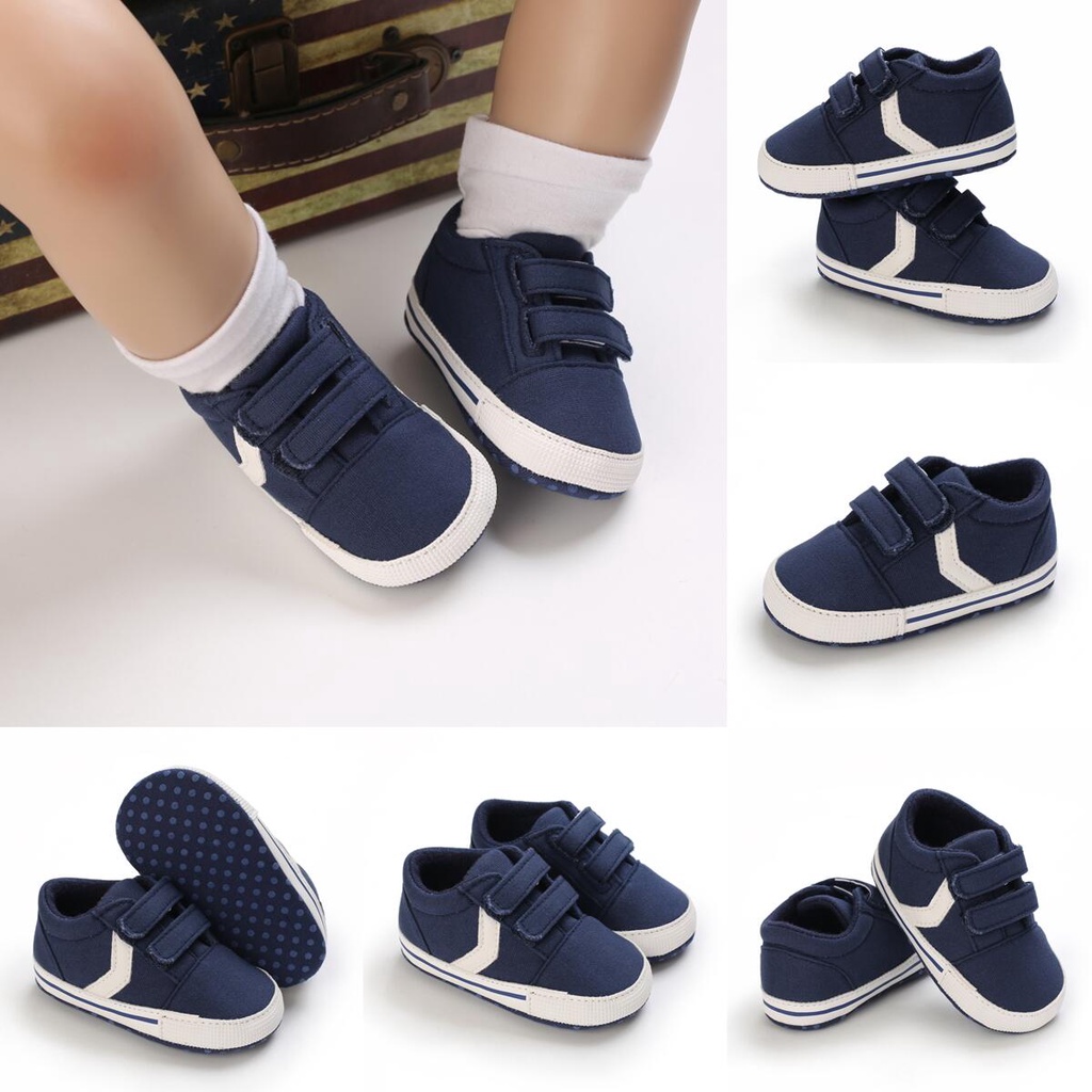 รองเท้าเด็กวัยหัดเดินเด็กชายและเด็กหญิงรองเท้าผ้าใบรองเท้าเด็กแรกเกิดผ้าฝ้าย พื้นรองเท้า ทนทานรองเท้าเด็กวัยหัดเดินสบายๆเหมาะสําหรับเ - รูปที่ 3
