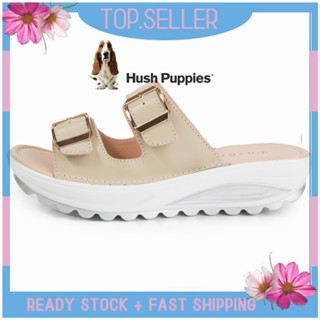 Hush Puppies รองเท้าแตะ ส้นแบน สไตล์เกาหลี ขนาดใหญ่ EU 40 41 สําหรับผู้หญิง