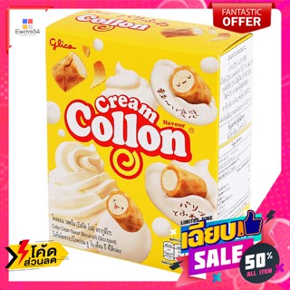 Taiwan Collection กูลิโกะ โคลลอน บิสกิตโรล รสครีม 46 ก. Glico Collon Biscuits Roll Cream Flavor 46 g.บิสกิต, คุ้กกี้, เว