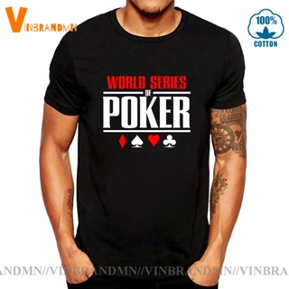 เสื้อยืด พิมพ์ลายโป๊กเกอร์ WSOP World Series of poker แฟชั่นฤดูร้อน สําหรับผู้ชาย_07