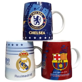 Graby2023 แก้วกาแฟเซรามิค ลายทีมชาติฟุตบอล Barcelona Liverpool Chelsea AC Milan Paris Royal Horse สไตล์ยุโรป [ราคาโปรโมชั่นฤดูใบไม้ผลิ]