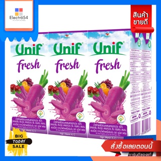 Unif(ยูนิฟ) Unif fresh น้ำผักผลไม้รวม ขนาด 250มล (เลือกรสได้) Unif fresh mixed fruit and vegetable juice, size 250 ml (c