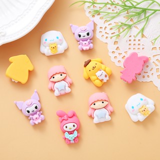 จี้การ์ตูนสุนัขน่ารัก My Melody Jibits Cinnamoroll สีเหลือง อุปกรณ์เสริม สําหรับตกแต่งรองเท้าผู้หญิง