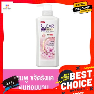 clear(เคลียร์) เคลียร์ แชมพูขจัดรังแค สูตรซากุระเฟรช สีชมพู 400 มล. Clear Anti-Dandruff Shampoo Sakura Fresh Pink Formul