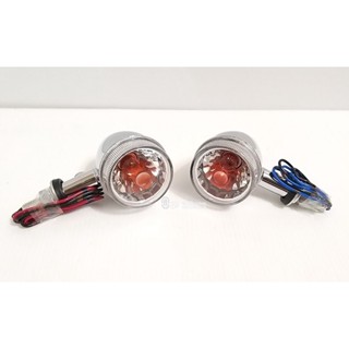 ไฟเลี้ยว ทั่วไฟ ทรงย่อ ฝาใส เลี้ยวส้ม ได้เป็นคู่ HMA motorcycle-indicator T1