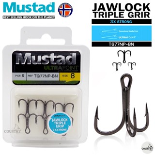 ตัวเบ็ด 3 ทาง Mustad JAWLOCK TRIPLE GRIP-TG77NP-BN