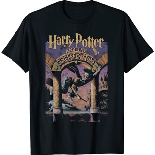 เสื้อยืด พิมพ์ลาย The Sorcerers Stone Book Harry Potter แฟชั่นสําหรับผู้ชาย และผู้หญิง_07