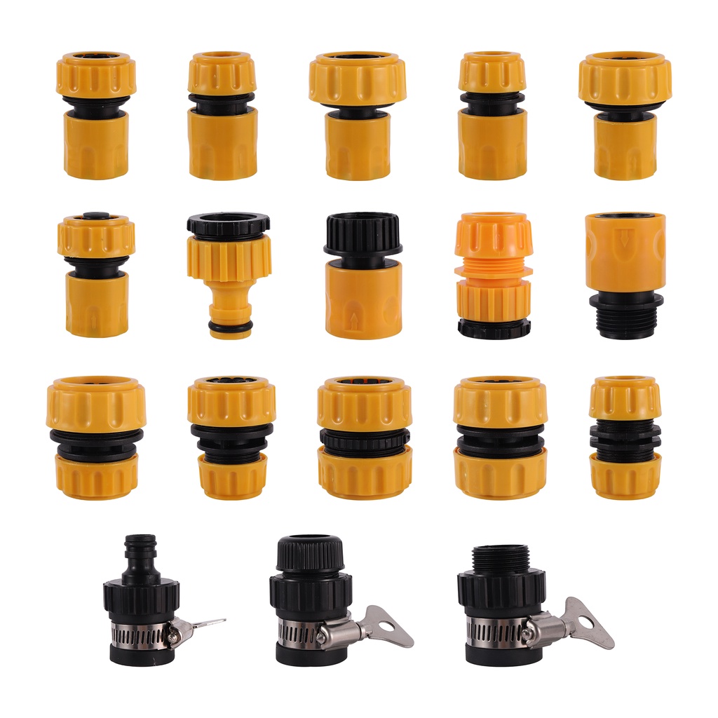 Quick Water Connector 1/2 "5/8" 1 "ท่อน้ํา Fast Connecting Joint ท่อท่อซ่อม Coupler สวนชลประทานก๊อกน้ําอะแดปเตอร์