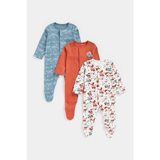 Mothercare Trucks Sleepsuits - 3 Pack CD311 ชุดสลีพสูทเด็ก