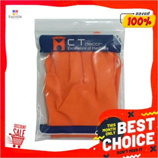 RUBBER ถุงมือยาง BY TORA 13 นิ้ว ไซซ์ M สีส้มRUBBER GLOVES BY TORA SIZE M 13IN ORANGE