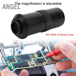 ANGEL กล้องไมโครสโคปอุตสาหกรรมแบบ CCD 8X-100X C Mount Lens 25mm Zoom Adjustable Magnification