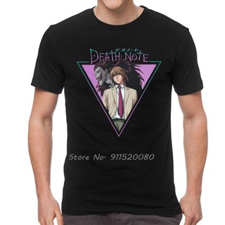 Death Note T Shirt Men Cotton Print T-Shirt Harajuku Tshirt Short Sleeve Anime Manga Light_12