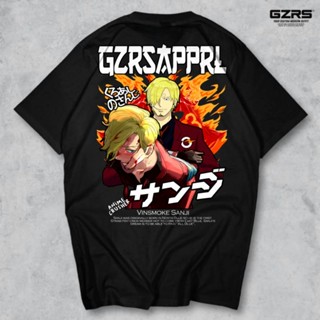 เสื้อยืด ลาย Gzrs Vinsmoke Sanji สีดํา