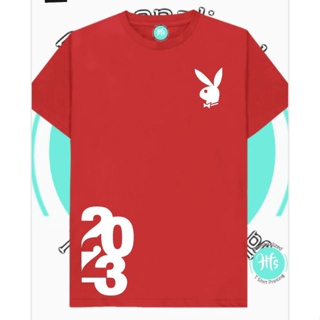 เสื้อยืดผู้ เสื้อยืดผ้าฝ้าย 2023 YEAR OF THE RABBIT 2023 HAPPY NEW YEAR FAMILY PRINTED TSHIRT FOR MEN AND WOMEN, ADULT A